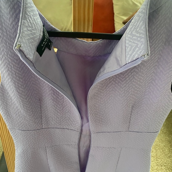 Tahari Lavender Midi Dress with Belt Detail Size 4 - Picture 4 of 7